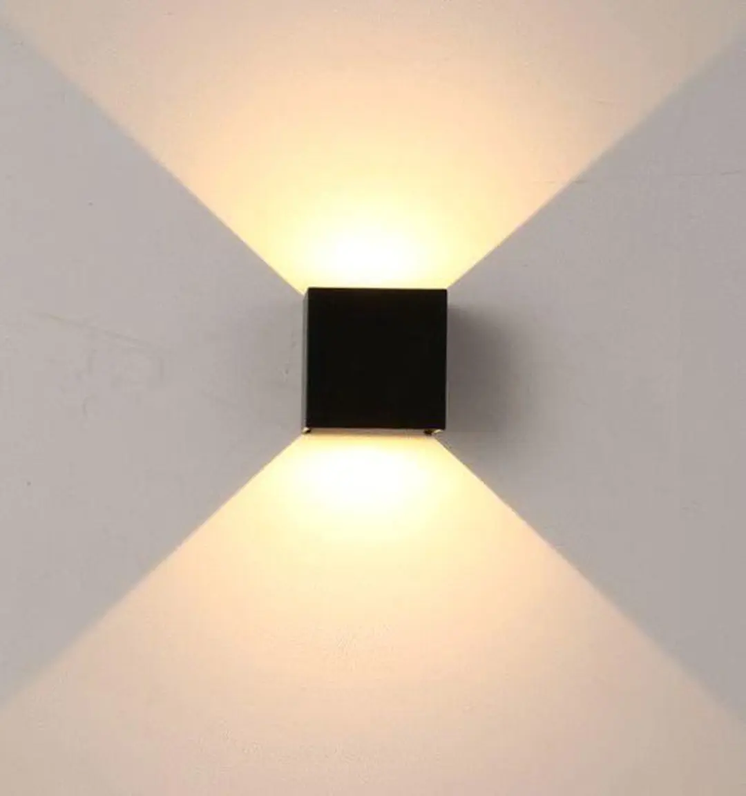 Groenovatie LED Wandlamp 7W Verstelbaar - 100x100mm - Warm Wit - Zwart