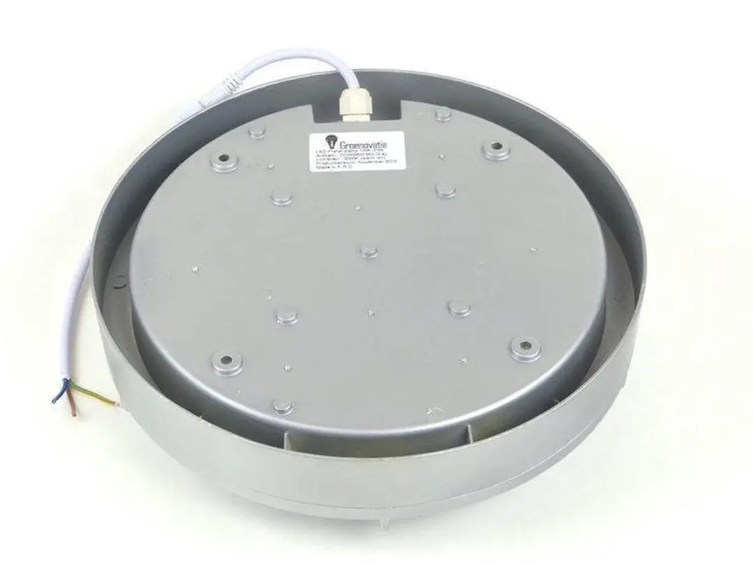Groenovatie LED Plafondlamp 16W IP54 - 275x275mm Warm Wit - Grijs