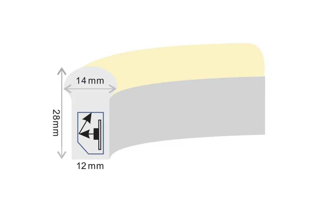 Groenovatie LED Neon Flex 230V Rood 1m - 14.4W/m IP67