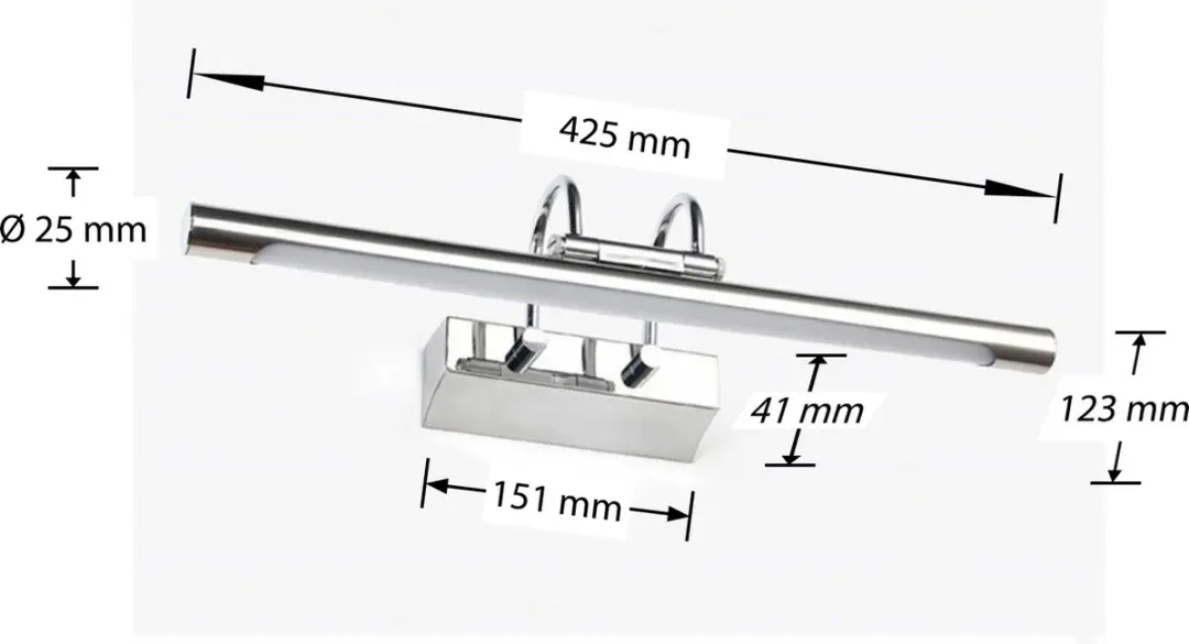 Groenovatie LED Spiegellamp 6W - Warm Wit - Aluminium