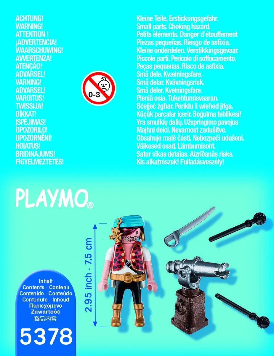 Playmobil Piraat met Bronzen Scheepskanon 5378 - Multicolor