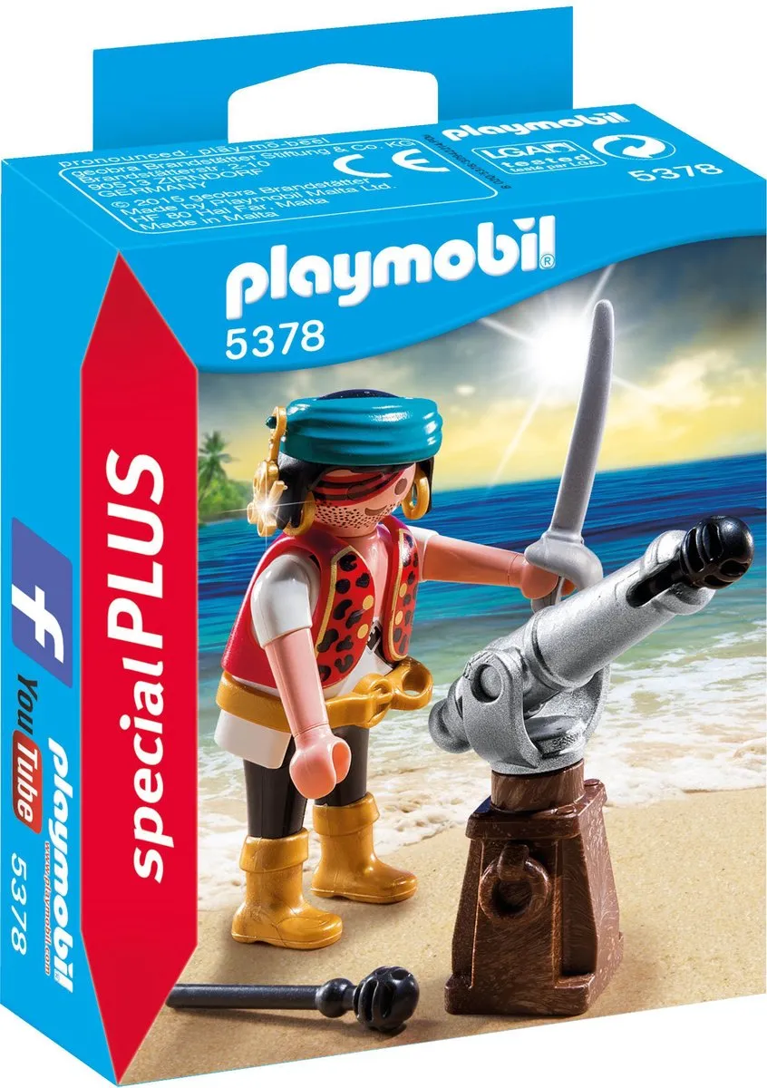 Playmobil Piraat met Bronzen Scheepskanon 5378