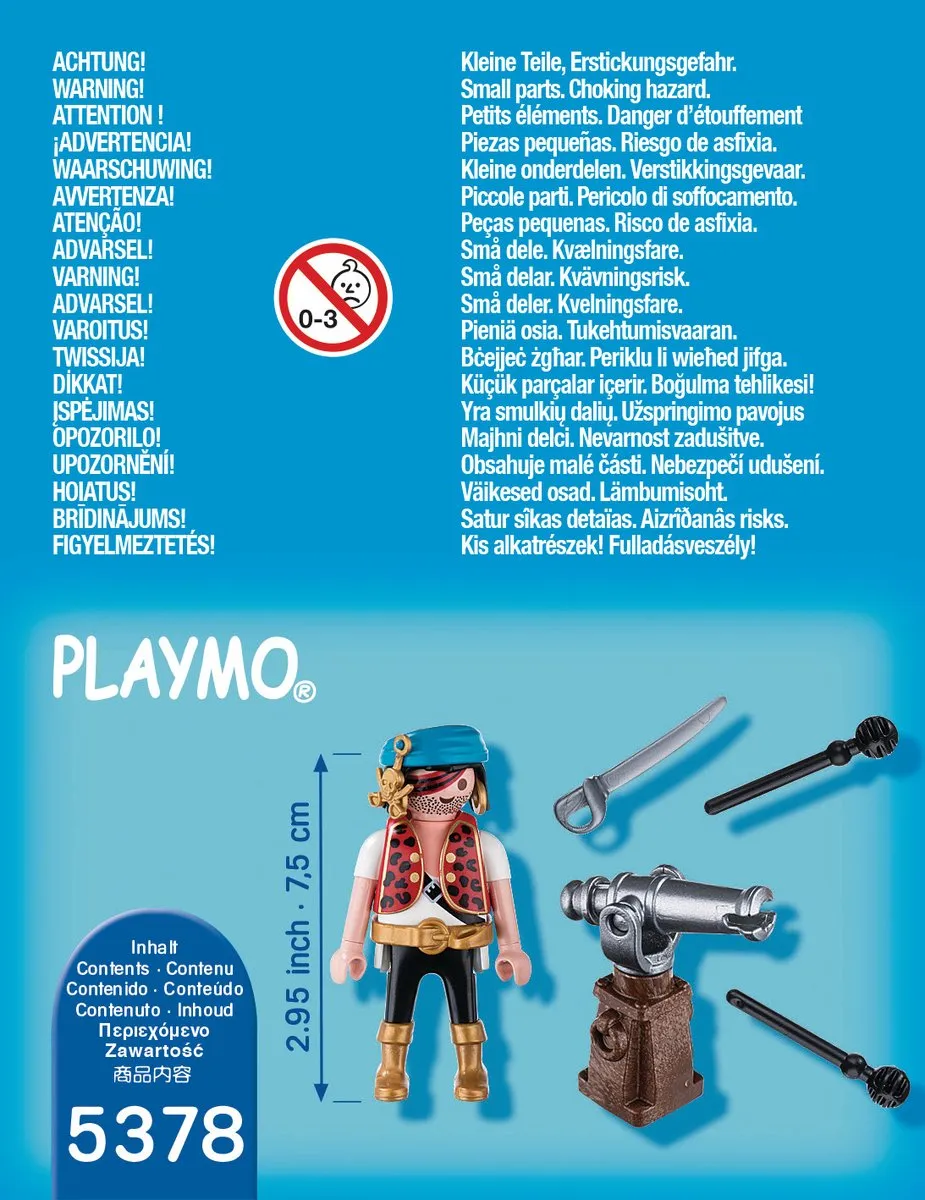 Playmobil Piraat met Bronzen Scheepskanon 5378 - Multicolor