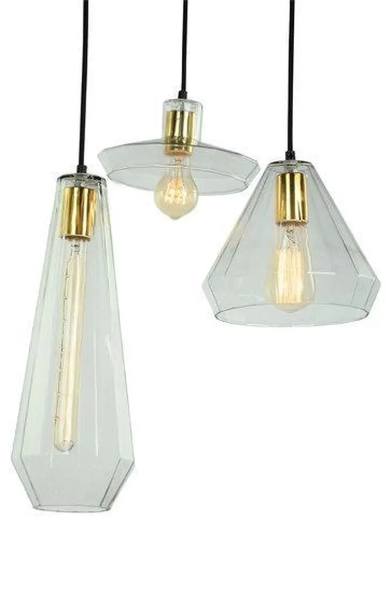 Groenovatie Muse Vintage Design Hanglamp 3 Lichts - Ø10cm - Glas Naturel