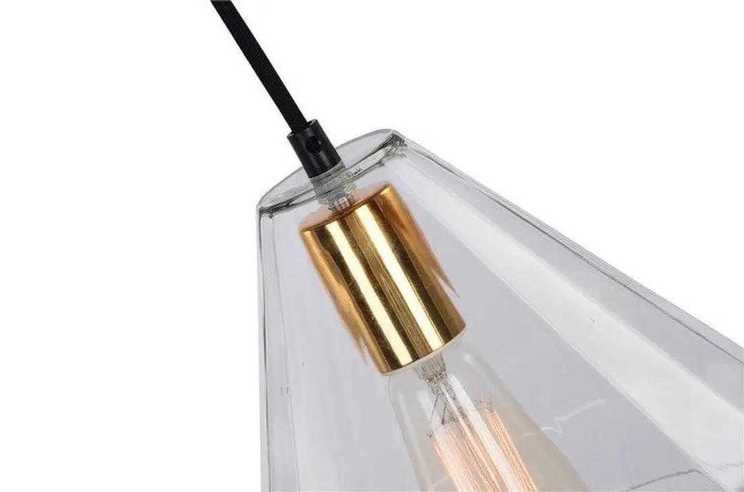 Groenovatie Muse Vintage Design Hanglamp 3 Lichts - Ø10cm - Glas Naturel - afbeelding 6 van 6