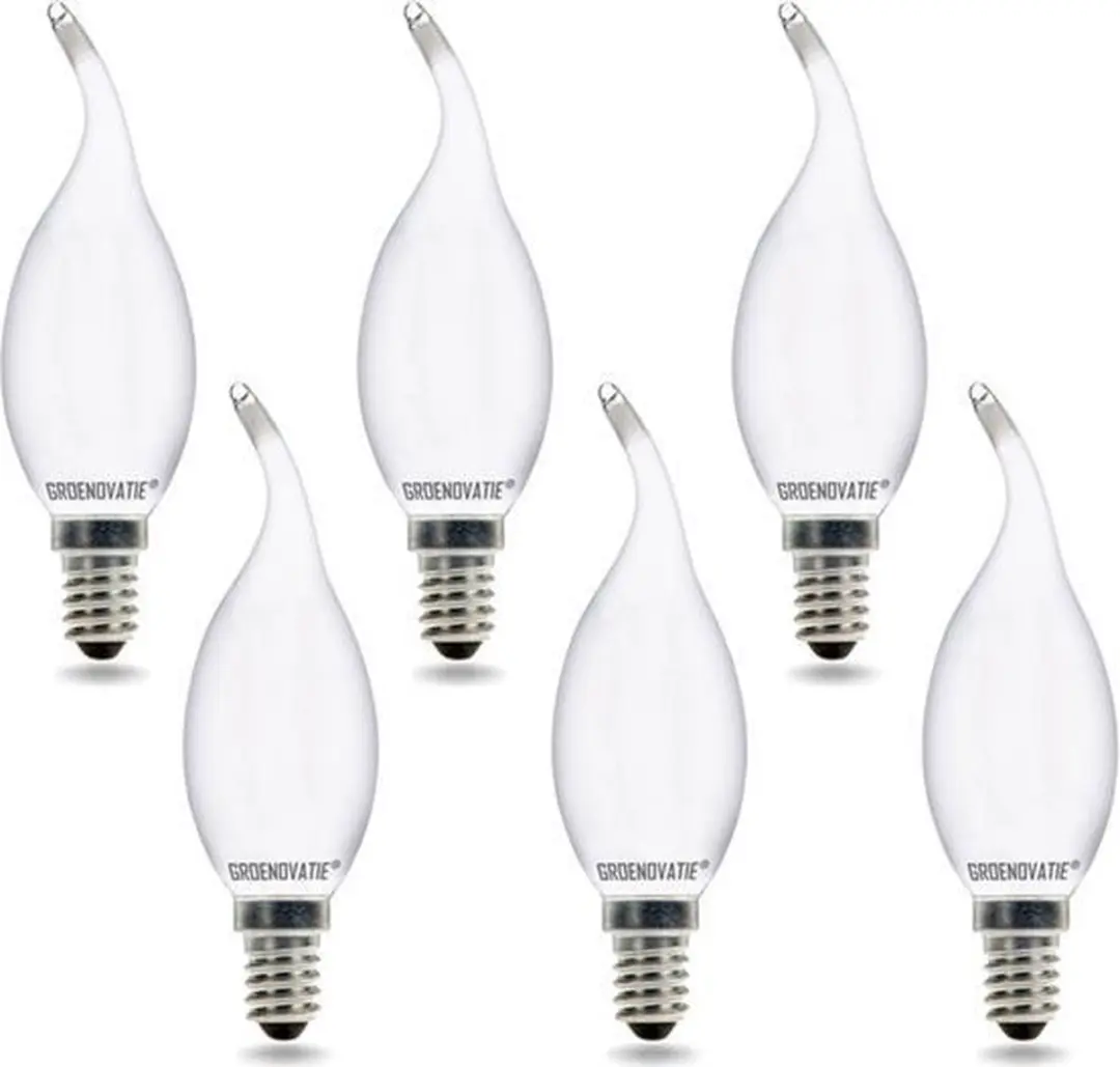 Groenovatie LED Filament Kaarslamp E14 2W Extra Warm Wit