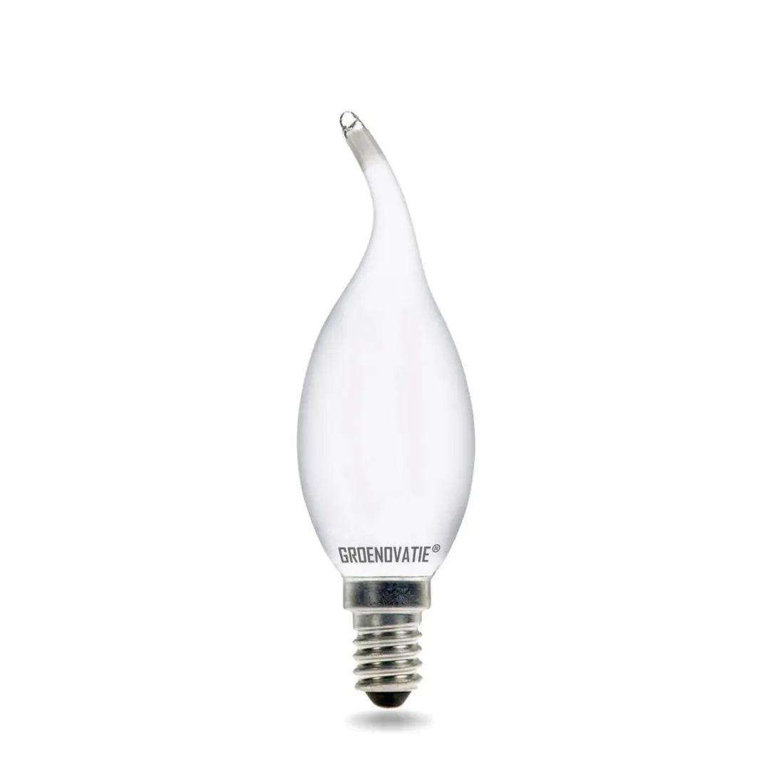 Groenovatie LED Filament Kaarslamp E14 2W Extra Warm Wit - 6 Stuks Mat