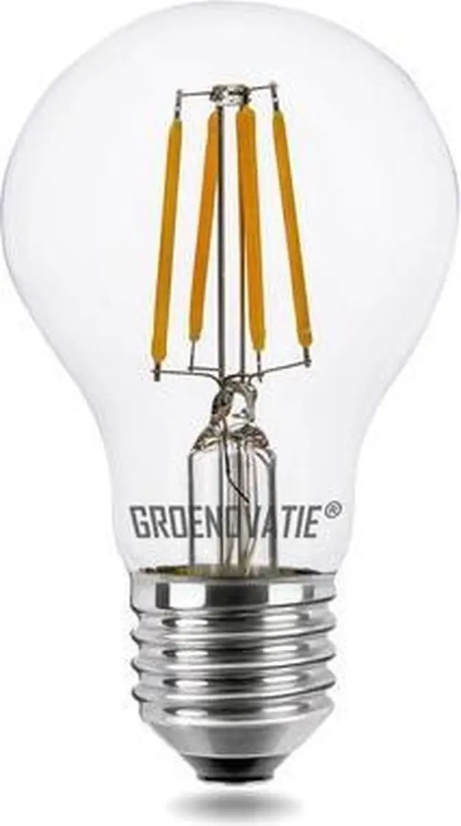 Groenovatie LED Filament Lamp E27 6W - 6 Stuks - Extra Warm Wit