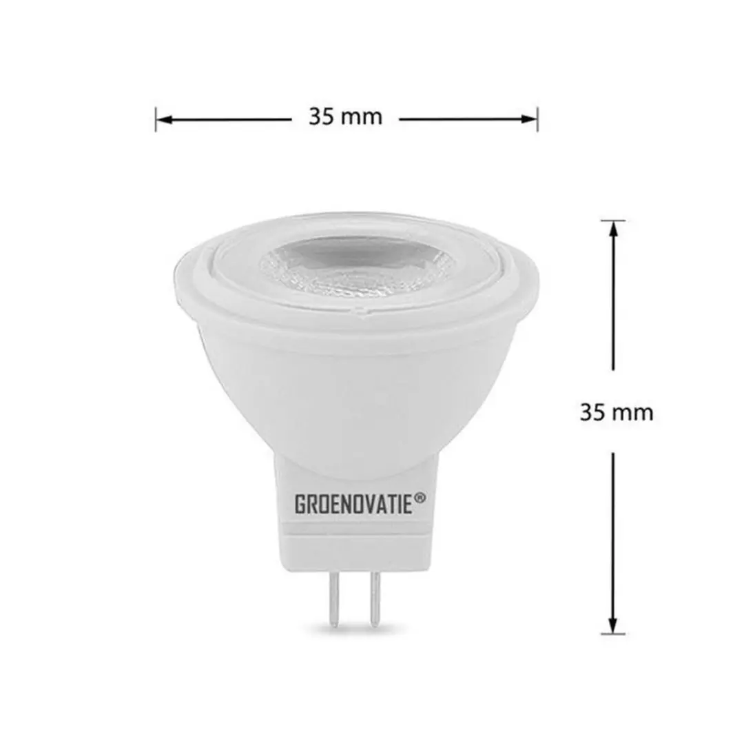 Groenovatie LED Spot GU4 2W - 35x35mm Warm Wit