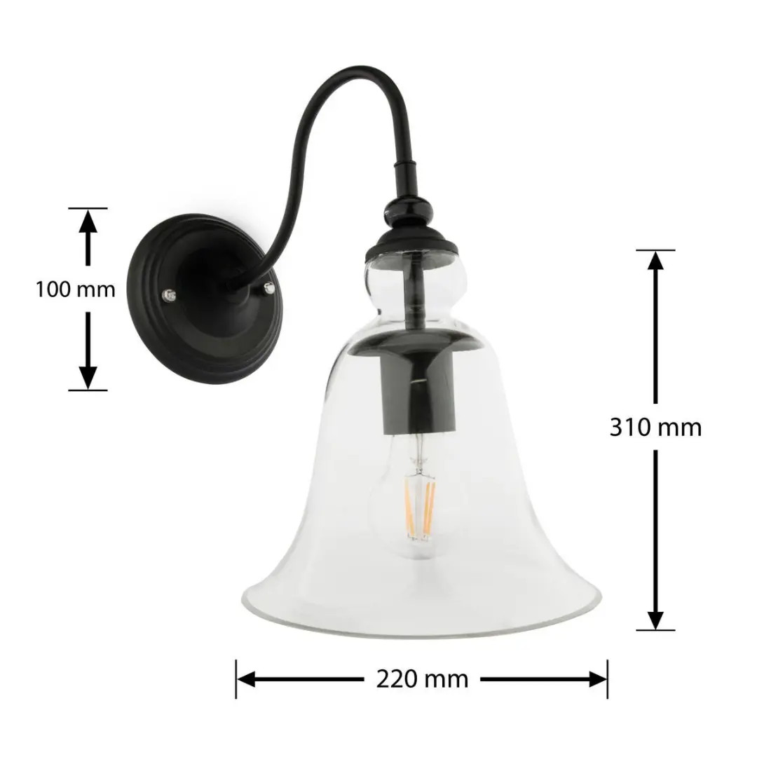 Groenovatie Vintage Wandlamp E27 - 31x22x31cm - Zwart