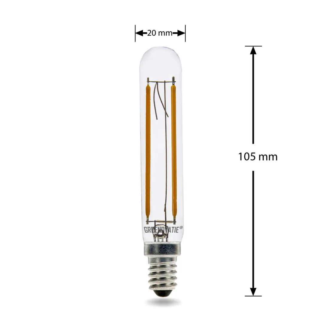 Groenovatie LED Filament Buislamp E14 2W T20 - Extra Warm Wit