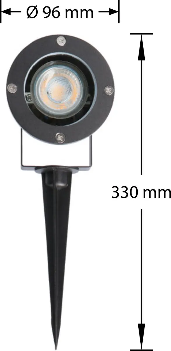Groenovatie Prikspot Tuinverlichting IP65 GU10 - Zwart