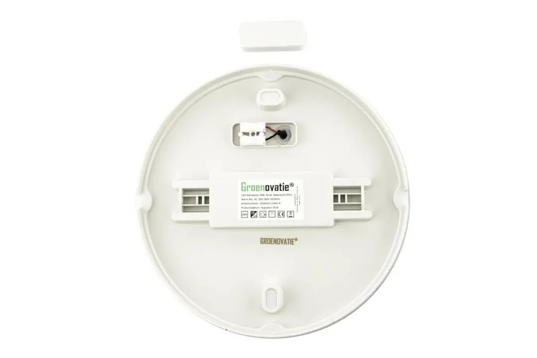 Groenovatie LED Wandlamp 18W IP54 Warm Wit - Rond 21cm - afbeelding 5 van 6