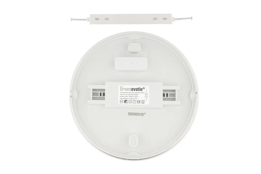 Groenovatie LED Wandlamp 18W IP54 Warm Wit - Rond 21cm - afbeelding 4 van 6