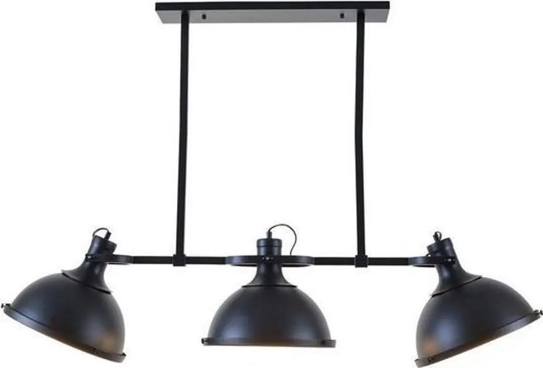Groenovatie Vintage Industrieel Hanglamp 3 Lichts - Ø35cm - Zwart