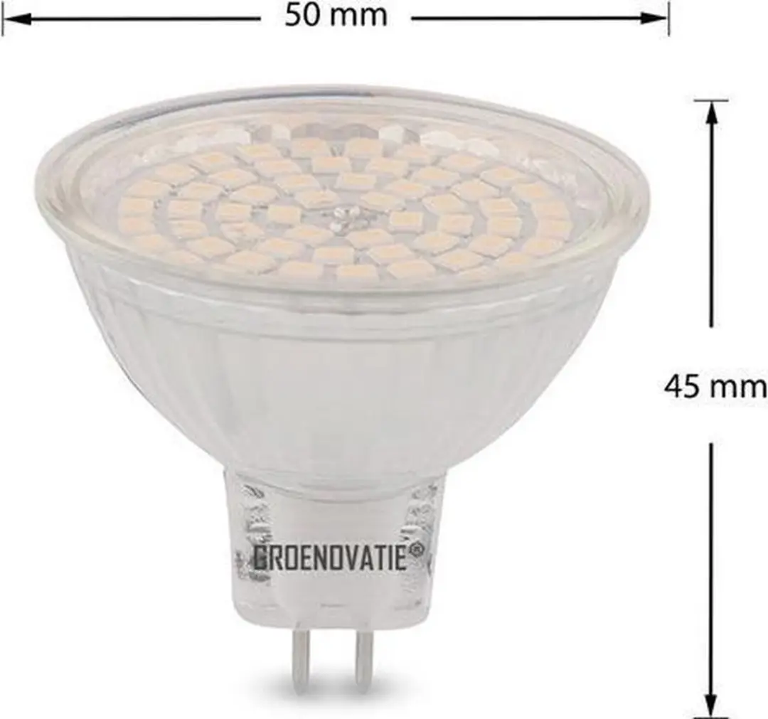 Groenovatie LED Spot 5W GU5.3 Warm Wit - 10 Stuks - afbeelding 4 van 6