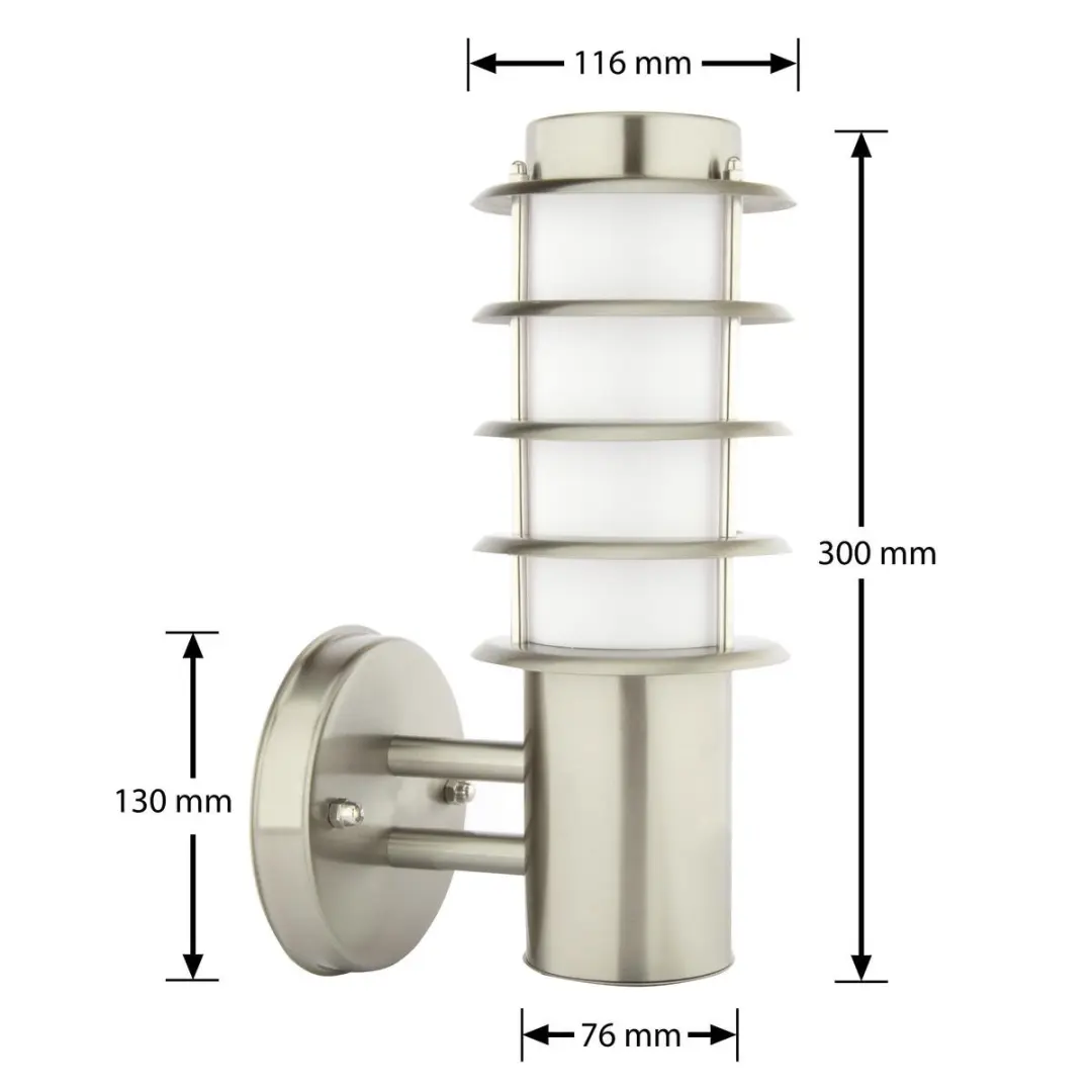 Groenovatie LED Wandlamp E27 IP65 - 3000K Warm Wit - Grijs