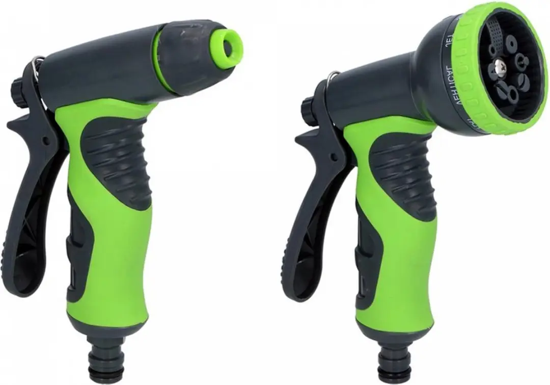 Kinzo 3-Delige Sproeikopset - Spuitpistool, Sproeipistool & Uitschuifbaar 15" - 8 Standen - Groen/Zwart - afbeelding 6 van 6