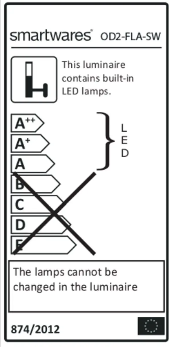 Smartwares LED Wandlamp 10.048.23 - 1W - Ø20cm - Grijs