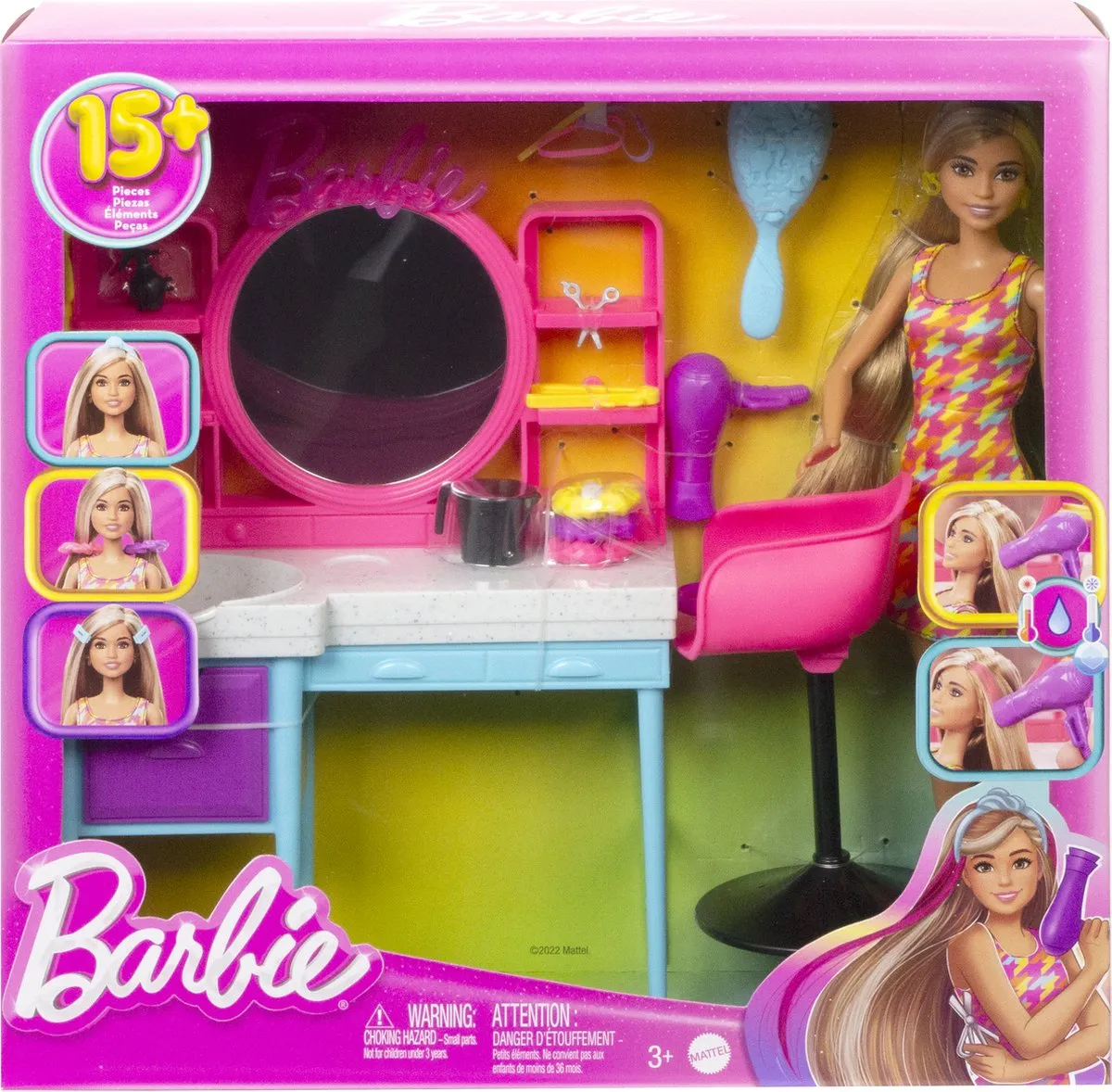 Barbie Eindeloos Lang Haar Kapper Set