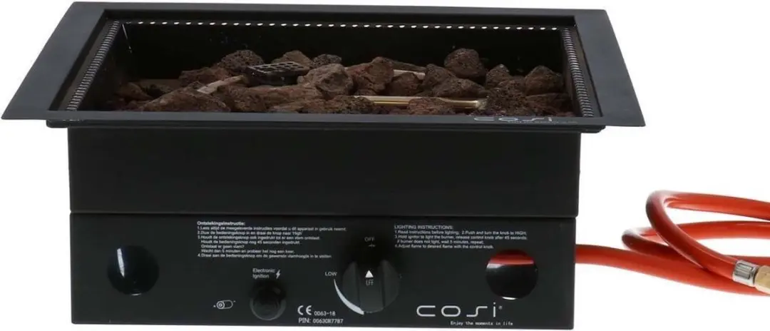 Cosi Cosiburner Square Black Inbouwbrander 9W