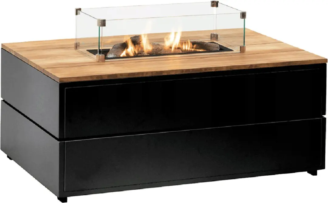 Cosi Fires Cosipure Black Teak Vuurtafel 120cm - 9000W