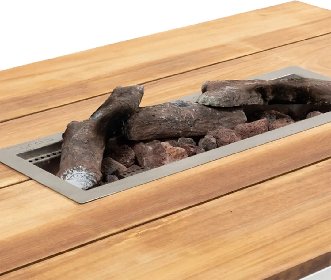 Cosi Fires Cosipure Black Teak Vuurtafel 120cm - 9000W