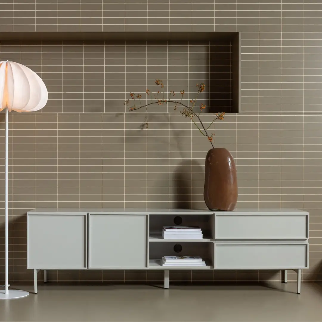 WOOOD Dalia Vloerlamp - Wit - 150xØ50cm
