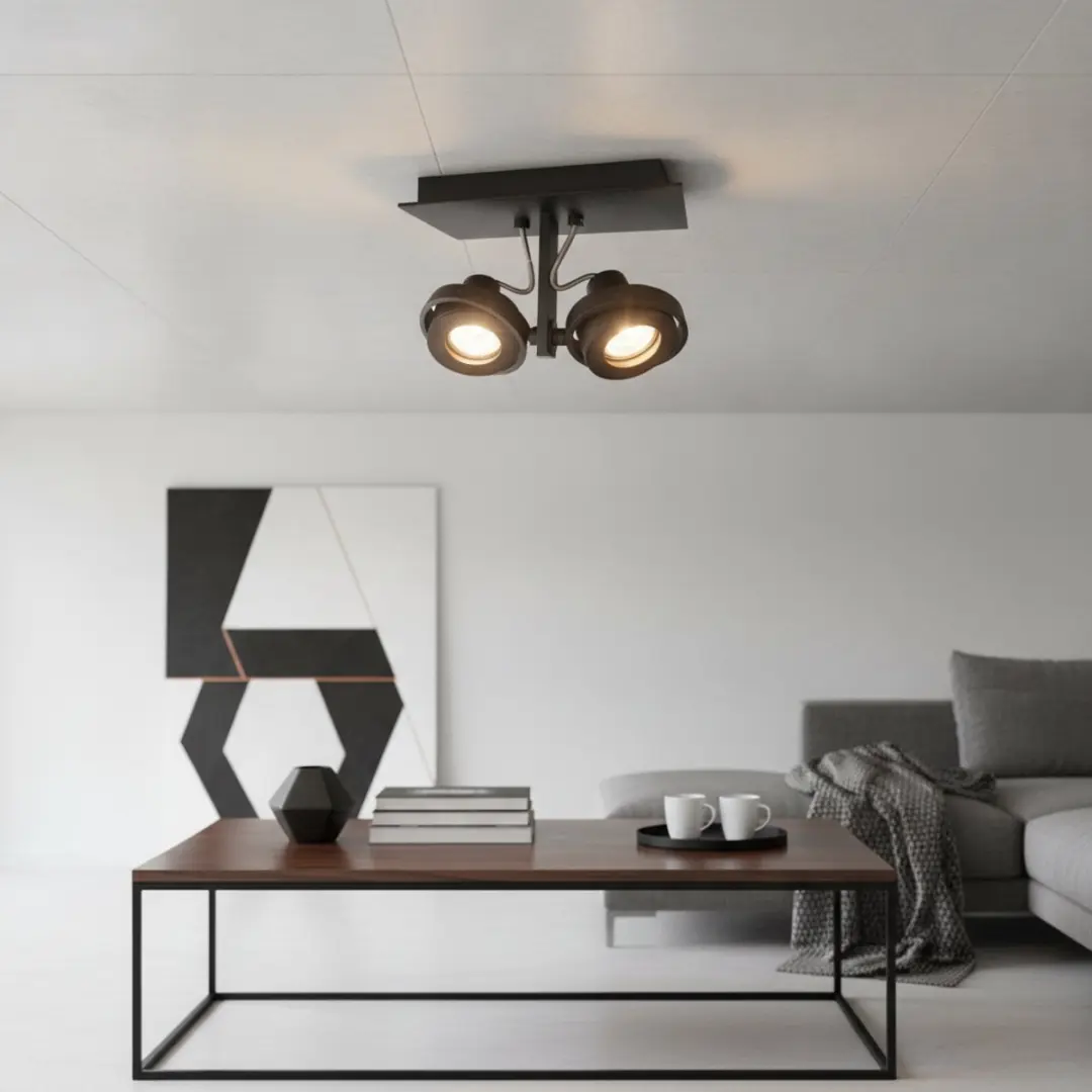 Artdelight Meist Spot 2 Lichts - Zwart
