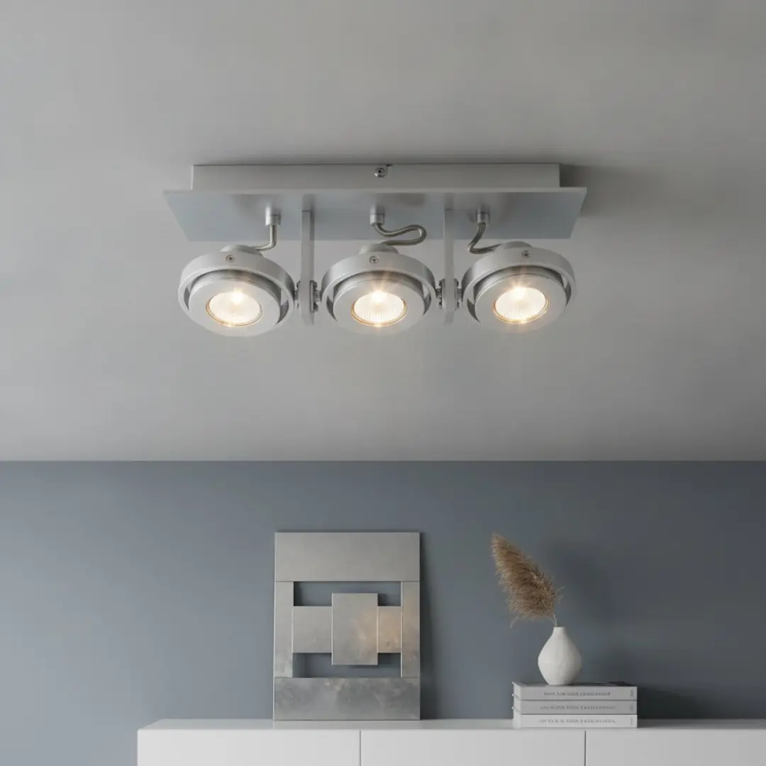 Artdelight Spot Meist 3 Lichts Aluminium - Warm Wit