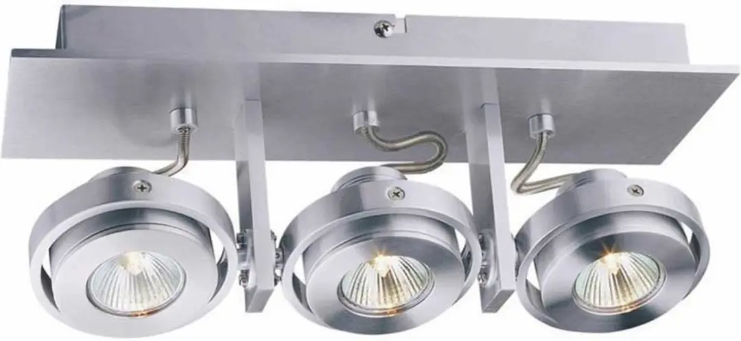 Artdelight Spot Meist 3 Lichts Aluminium