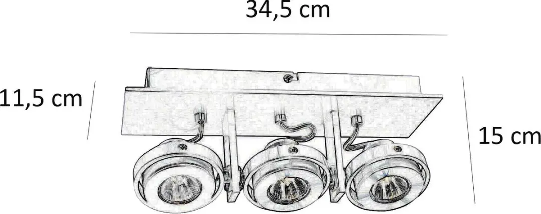 Artdelight Spot Meist 3 Lichts Aluminium - Warm Wit