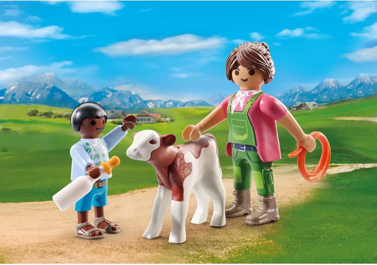 Playmobil Boer met kalf 71803 DuoPack - Multicolor