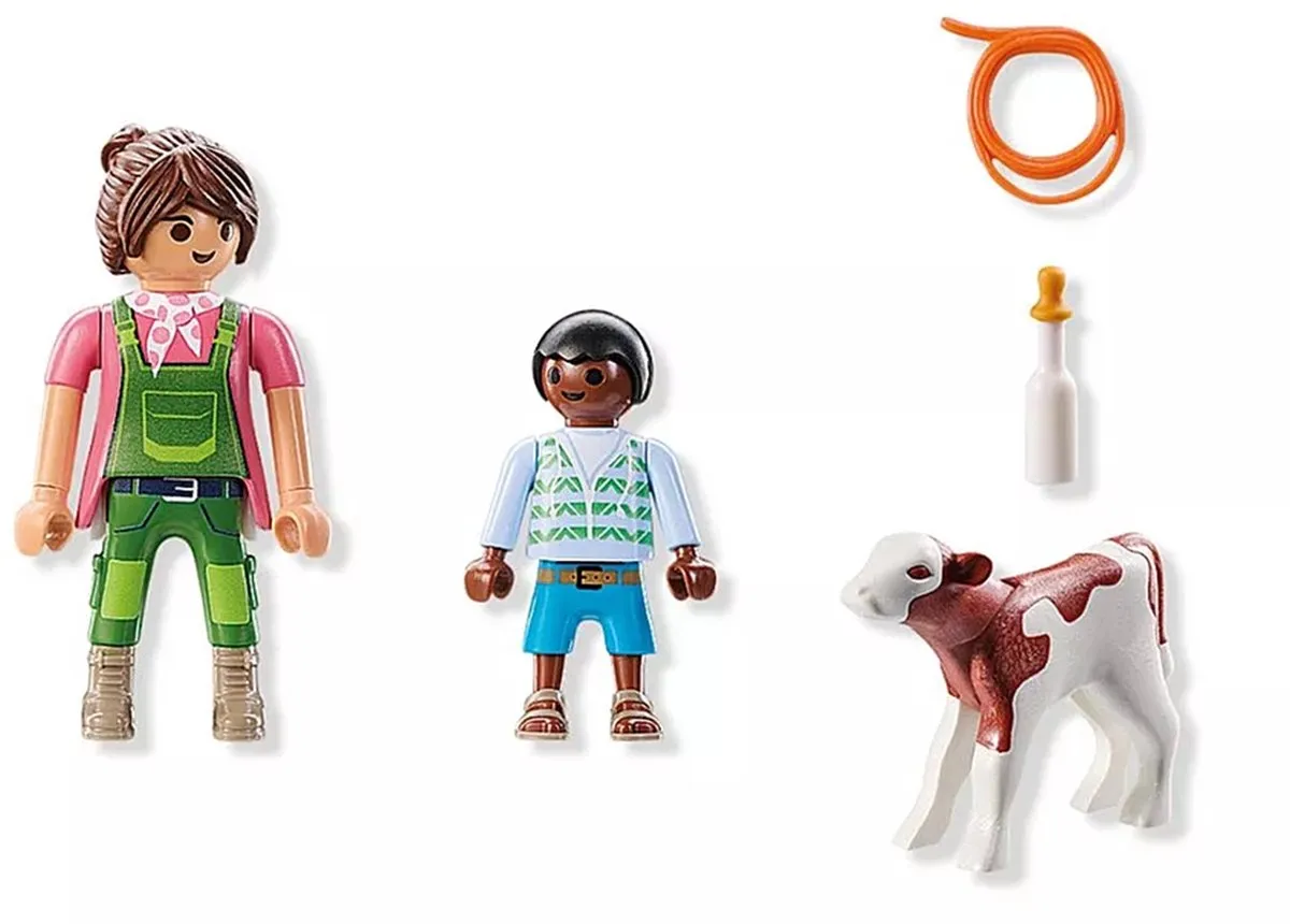 Playmobil Boer met kalf 71803 DuoPack - Multicolor