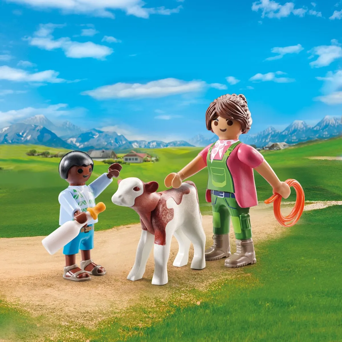 Playmobil Boer met kalf 71803 DuoPack - Multicolor