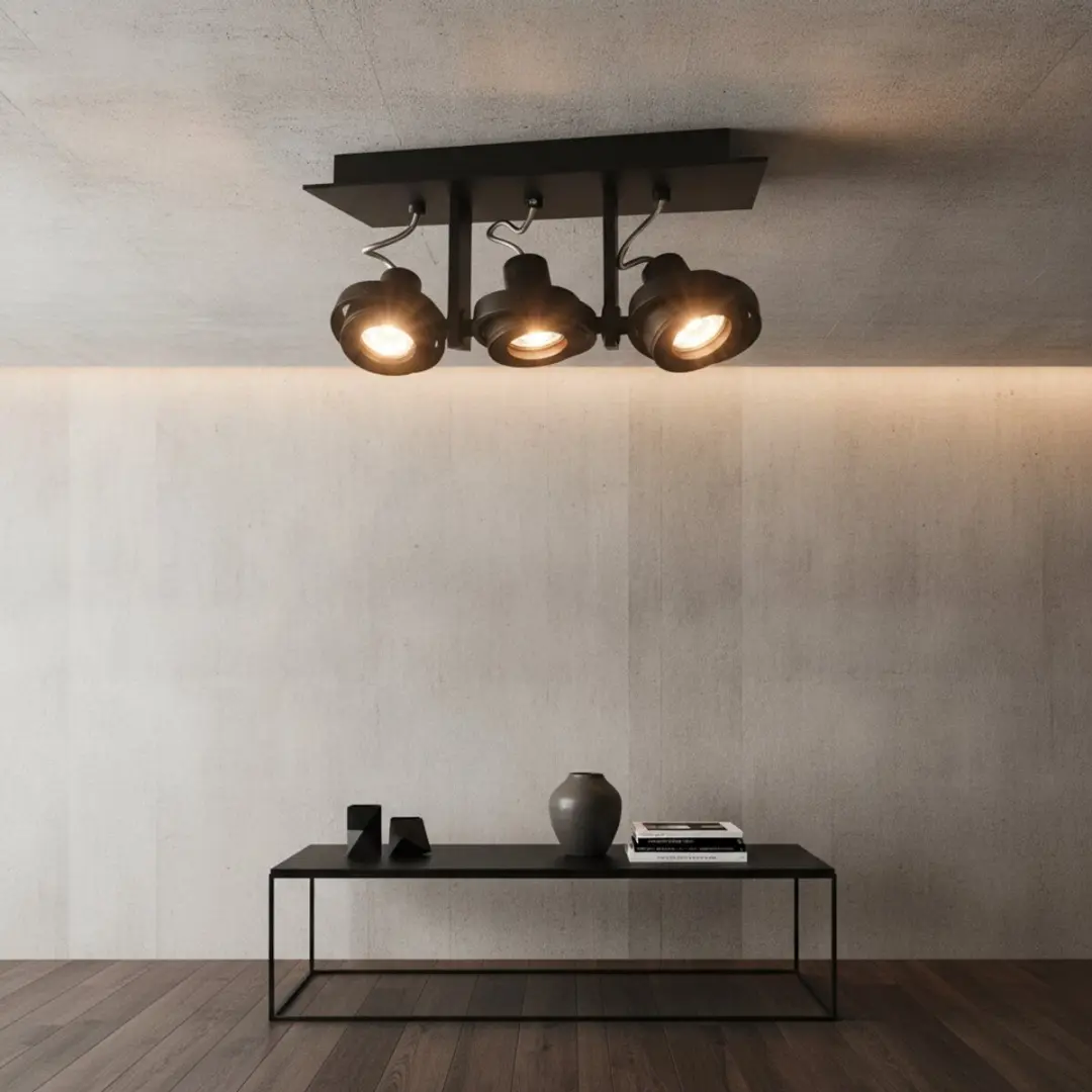 Artdelight Spot Meist 3 Lichtpunten Verwarming - Zwart