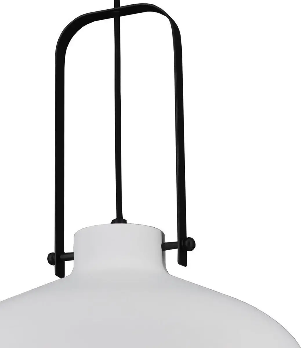 Artdelight Hanglamp Mendoza E27 - Wit/Zwart - 37,5cm - Dimbaar