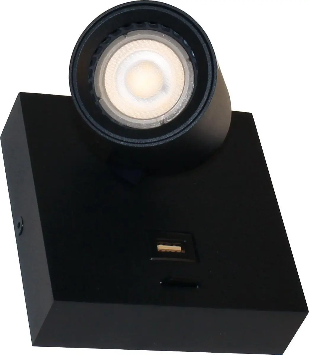 Artdelight Wandlamp Master LED GU10 6W - Zwart