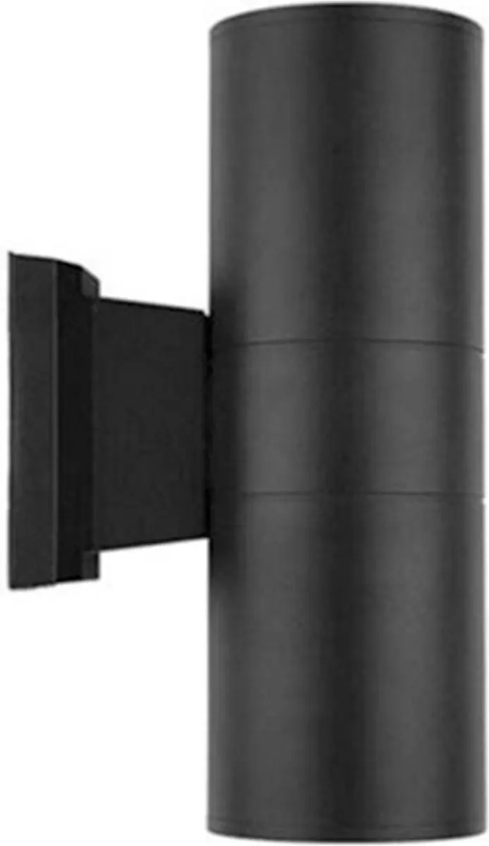 Groenovatie Wandlamp Up & Down Rond 2x5W IP54 - Zwart - afbeelding 6 van 6