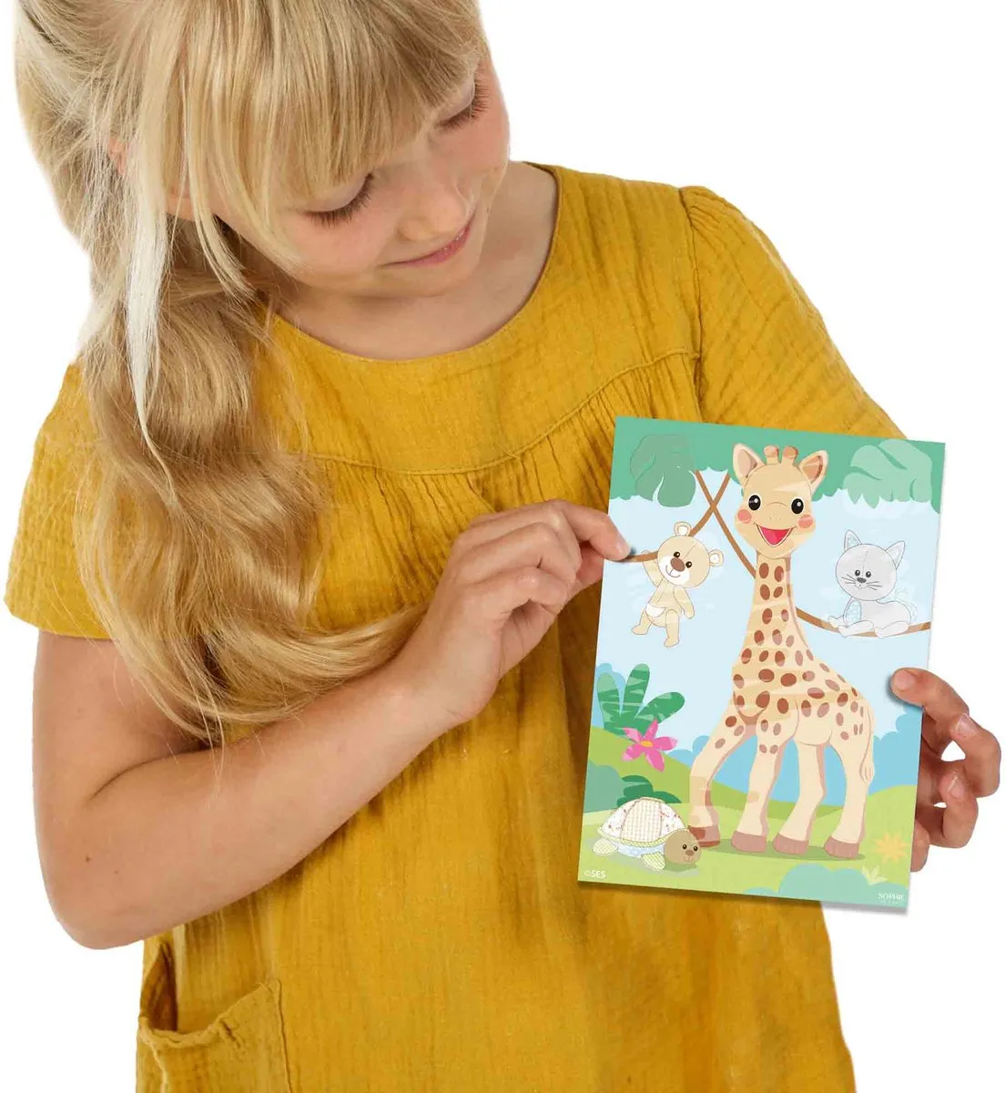 SES Creative Sophie la girafe Kleuren met Water - 4 Magische Kaarten