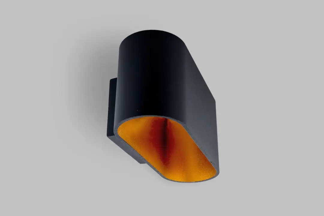 Groenovatie Wandlamp Ovaal Mat Zwart & Goud - G9 Fitting