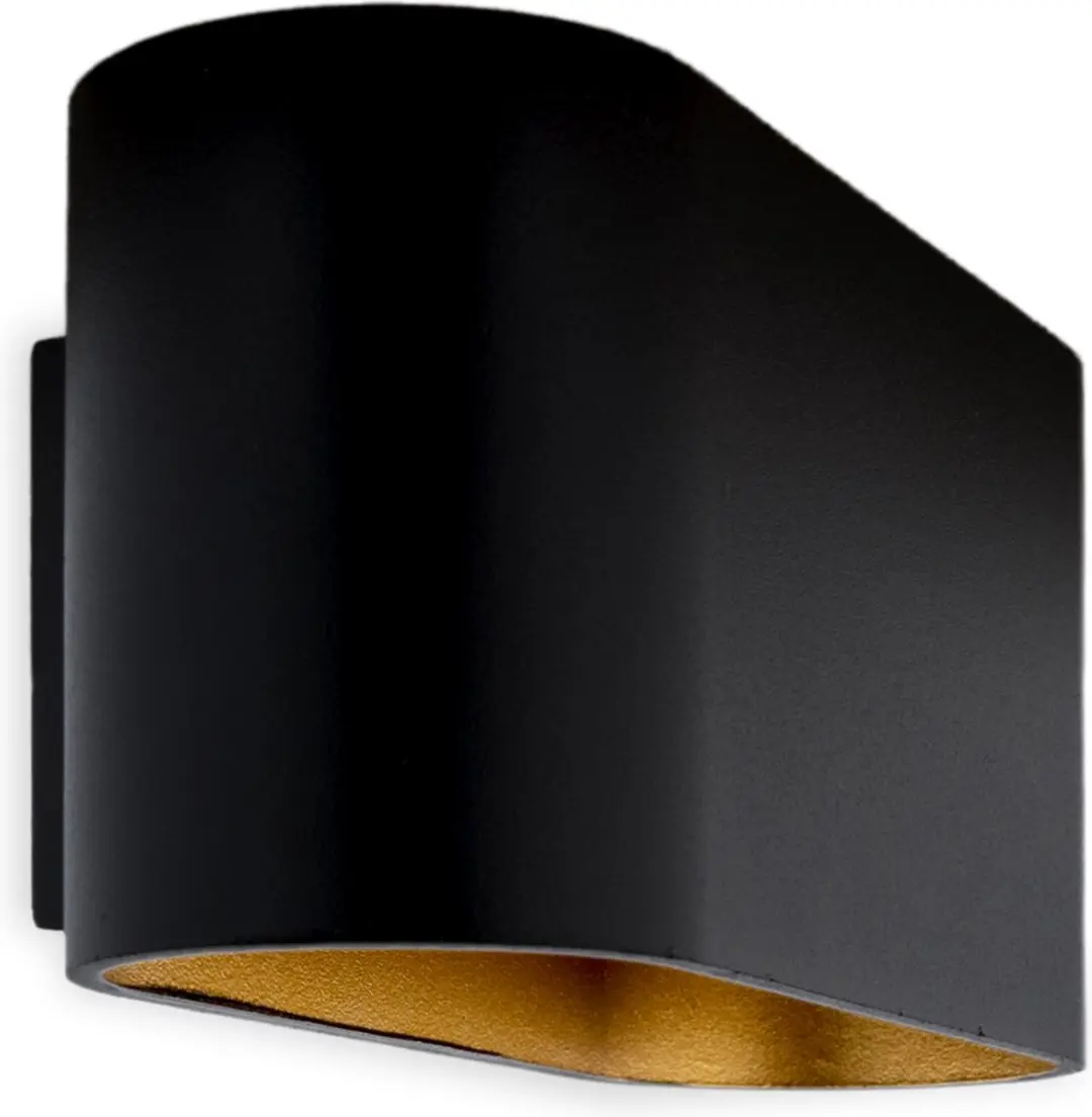 Groenovatie Wandlamp Ovaal Mat Zwart & Goud - G9 Fitting
