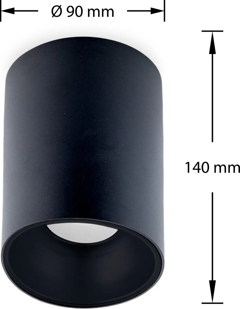 Groenovatie Opbouwspot GU10 Rond 9cm Mat Zwart