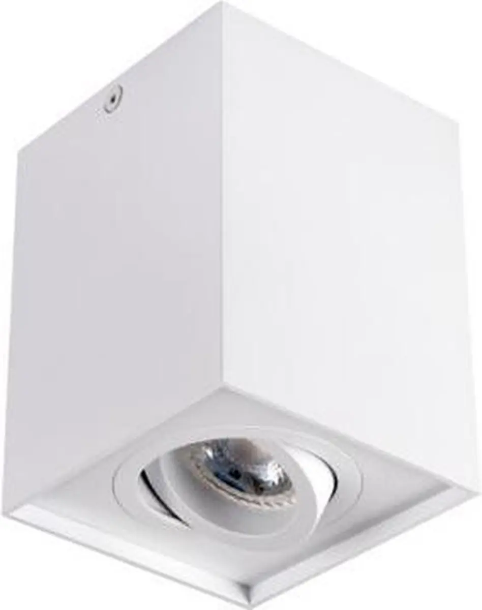 Groenovatie Opbouwspot Vierkant Hoog GU10 - Mat Wit