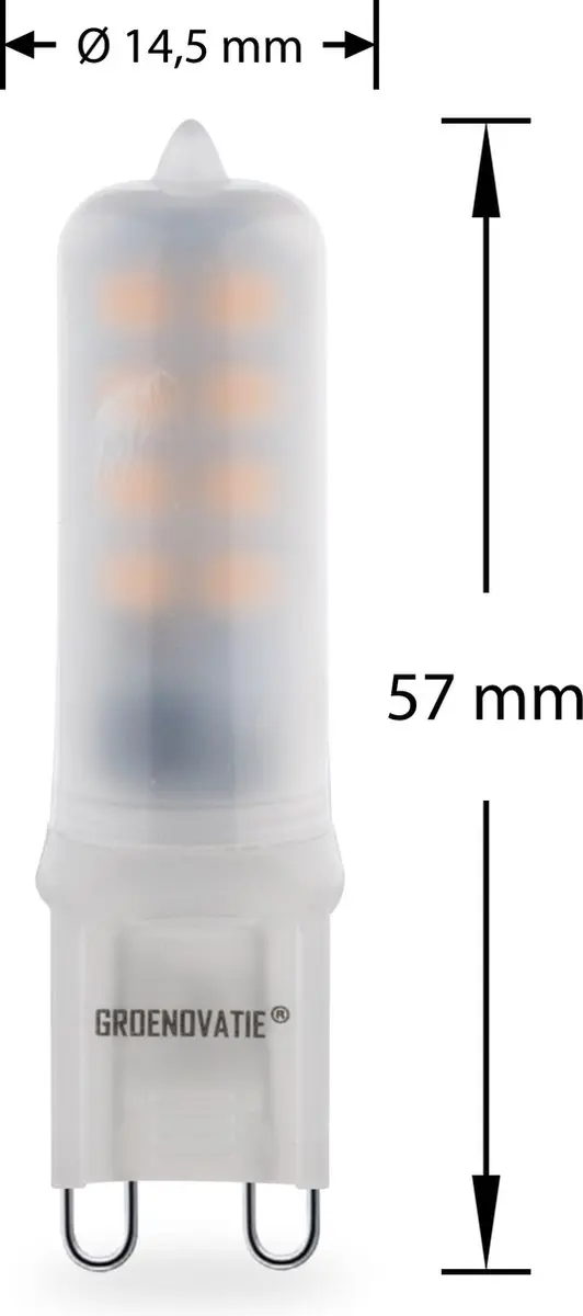 Groenovatie G9 LED Lamp 3W - Mat - Warm Wit - Dimbaar