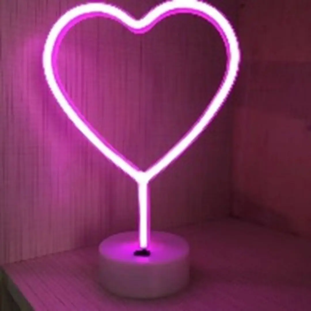 Groenovatie LED Neon Tafellamp Hart