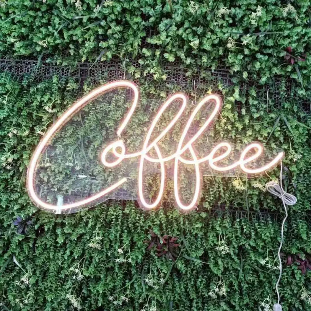 Groenovatie LED Neon Bord 'Coffee' 80x44cm - Warm Wit