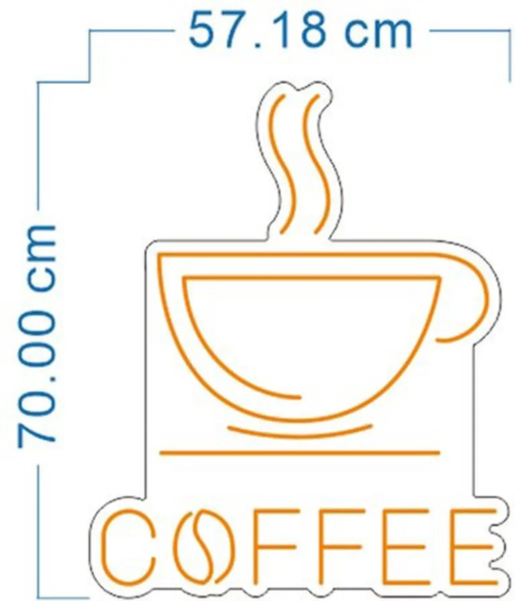 Groenovatie LED Neon Verlichting Coffee 70x57cm - 8W