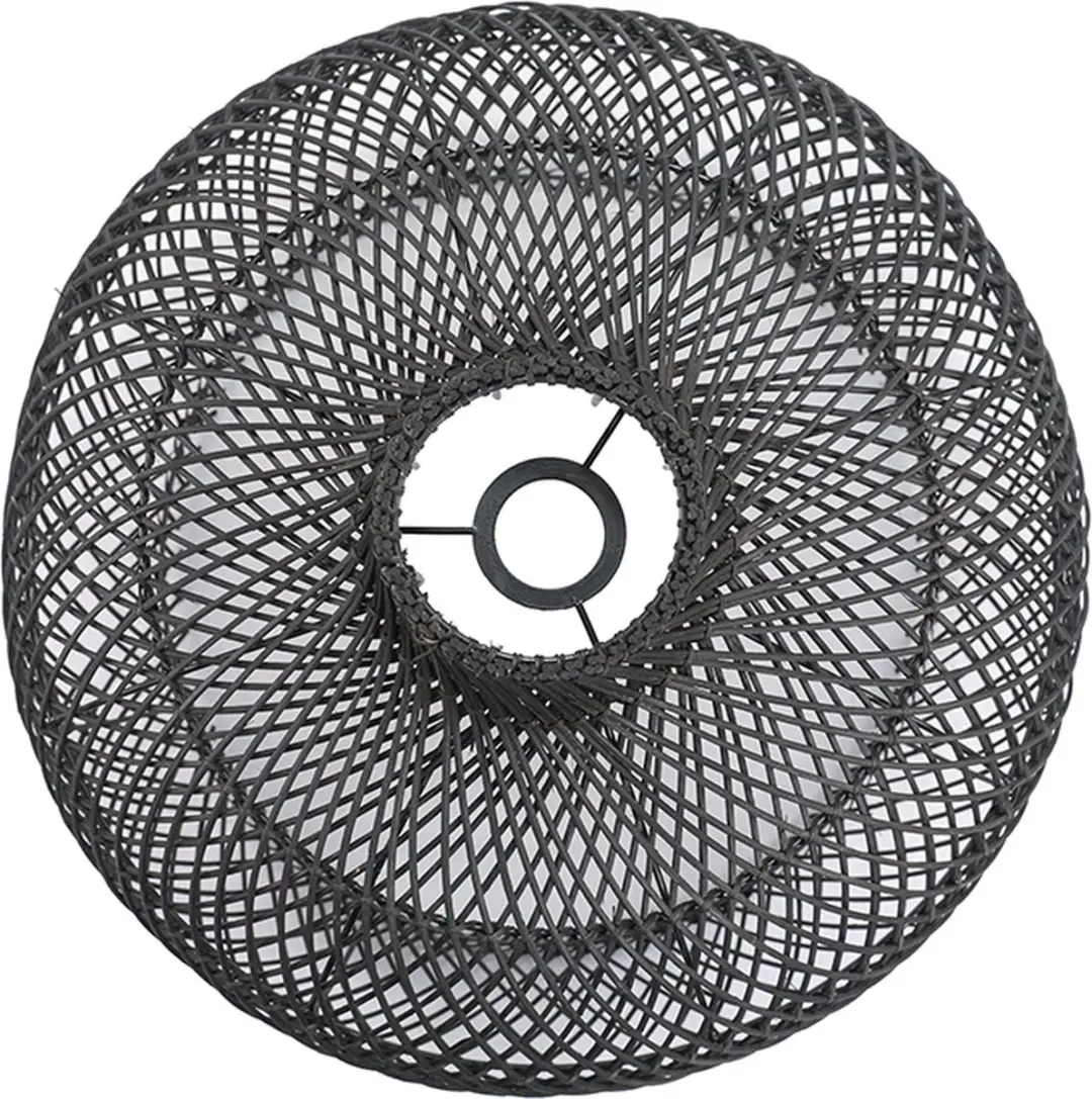 Groenovatie Rotan Hanglamp - Zwart Ø56cm