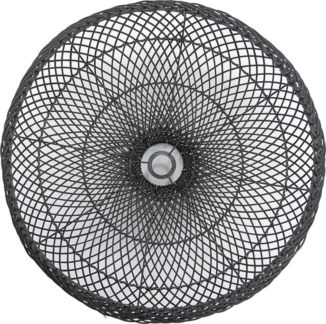Groenovatie Rotan Hanglamp - Zwart Ø56cm